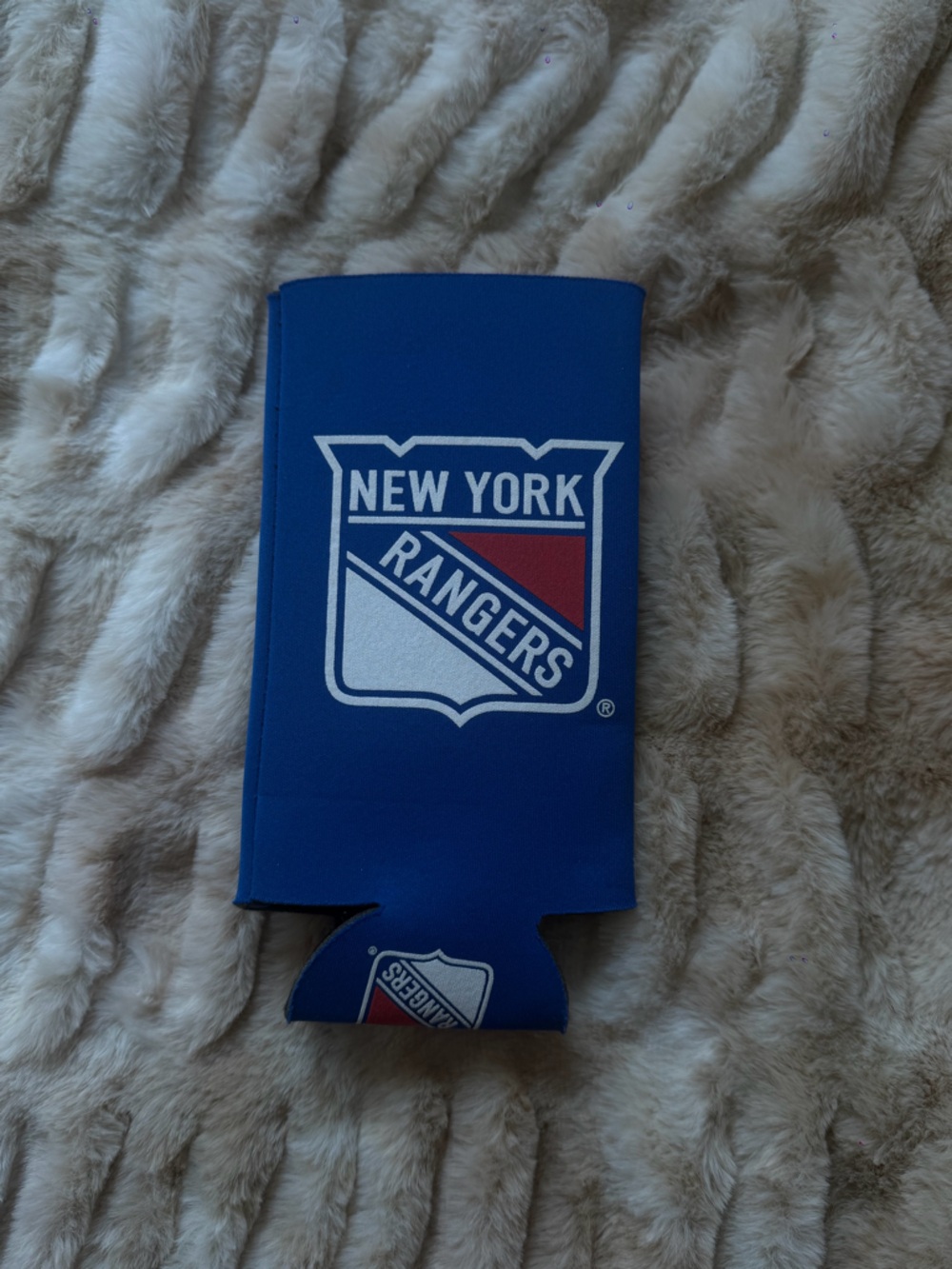 New York Rangers Blue Can Cooler Koozie - Official Team Logo